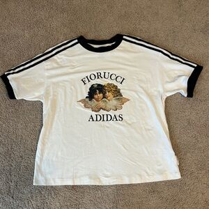 Fiorucci x addidas white t shirt